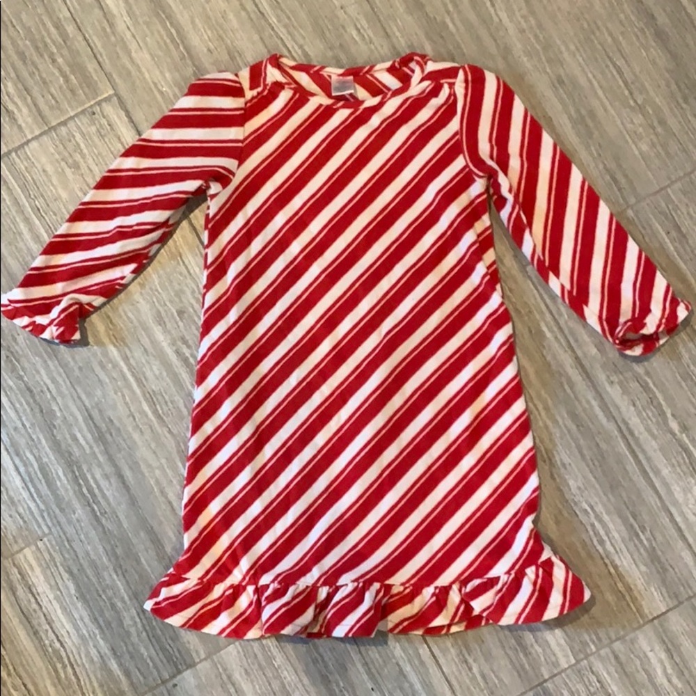 Red and white striped night gown!